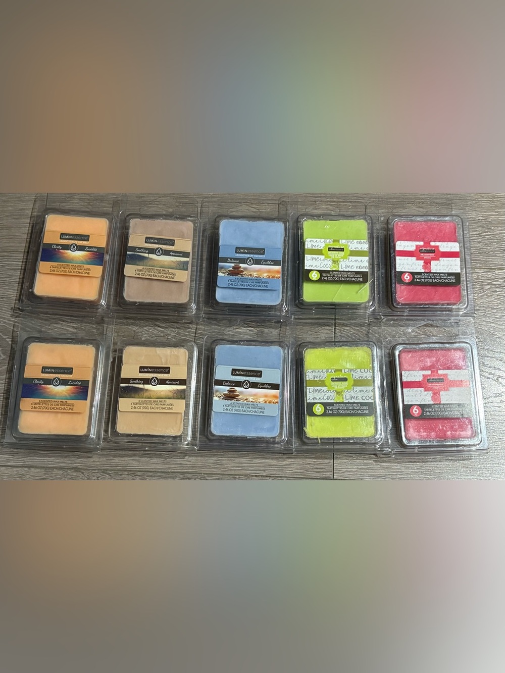 Brand New Luminessence Wax Melts Assorted Colors - bundle of 10